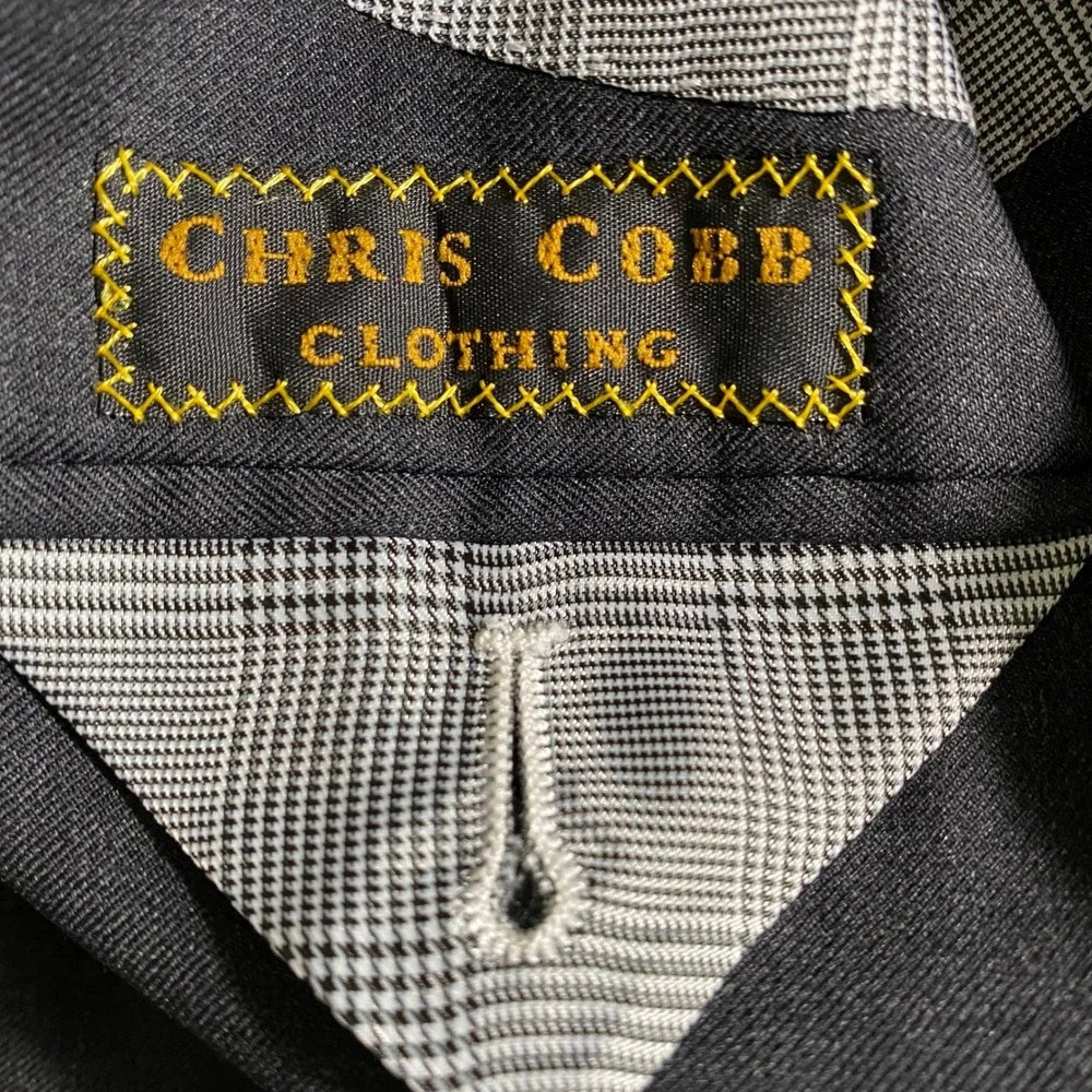 Chris Cobb Vitale Barberis Canonico Super 150s Wool Blazer Charcoal Grey Men 42R